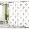 Ambesonne Cartoon Shower Curtain, Tale Castle Scenery in Floral Garden Girls Fantasy Picture, Cloth Fabric Bathroom Decor Set with Hooks, 69″ W x 70″ L, Pink Blue(Dark Tan)