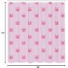 Ambesonne Cartoon Shower Curtain, Tale Castle Scenery in Floral Garden Girls Fantasy Picture, Cloth Fabric Bathroom Decor Set with Hooks, 69″ W x 70″ L, Pink Blue(Baby Pink)