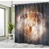 Ambesonne Cartoon Shower Curtain, Tale Castle Scenery in Floral Garden Girls Fantasy Picture, Cloth Fabric Bathroom Decor Set with Hooks, 69″ W x 70″ L, Pink Blue(Orange and Grey)