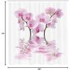 Ambesonne Cartoon Shower Curtain, Tale Castle Scenery in Floral Garden Girls Fantasy Picture, Cloth Fabric Bathroom Decor Set with Hooks, 69″ W x 70″ L, Pink Blue(White Pink)