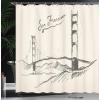 Ambesonne Cartoon Shower Curtain, Tale Castle Scenery in Floral Garden Girls Fantasy Picture, Cloth Fabric Bathroom Decor Set with Hooks, 69″ W x 70″ L, Pink Blue(Cream Brown)