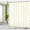 Ambesonne Cartoon Shower Curtain, Tale Castle Scenery in Floral Garden Girls Fantasy Picture, Cloth Fabric Bathroom Decor Set with Hooks, 69″ W x 70″ L, Pink Blue(White Yellow)