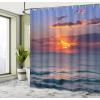 Ambesonne Cartoon Shower Curtain, Tale Castle Scenery in Floral Garden Girls Fantasy Picture, Cloth Fabric Bathroom Decor Set with Hooks, 69″ W x 70″ L, Pink Blue(Orange Coral)
