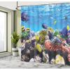 Ambesonne Cartoon Shower Curtain, Tale Castle Scenery in Floral Garden Girls Fantasy Picture, Cloth Fabric Bathroom Decor Set with Hooks, 69″ W x 70″ L, Pink Blue(Blue Ceil)