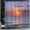 Ambesonne Cartoon Shower Curtain, Tale Castle Scenery in Floral Garden Girls Fantasy Picture, Cloth Fabric Bathroom Decor Set with Hooks, 69″ W x 70″ L, Pink Blue(Orange Coral)