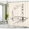 Ambesonne Cartoon Shower Curtain, Tale Castle Scenery in Floral Garden Girls Fantasy Picture, Cloth Fabric Bathroom Decor Set with Hooks, 69″ W x 70″ L, Pink Blue(Cream Brown)