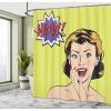 Ambesonne Cartoon Shower Curtain, Tale Castle Scenery in Floral Garden Girls Fantasy Picture, Cloth Fabric Bathroom Decor Set with Hooks, 69″ W x 70″ L, Pink Blue(Marigold Yellow)