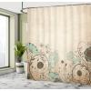 Ambesonne Cartoon Shower Curtain, Tale Castle Scenery in Floral Garden Girls Fantasy Picture, Cloth Fabric Bathroom Decor Set with Hooks, 69″ W x 70″ L, Pink Blue(Brown Turquoise)