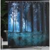 Ambesonne Cartoon Shower Curtain, Tale Castle Scenery in Floral Garden Girls Fantasy Picture, Cloth Fabric Bathroom Decor Set with Hooks, 69″ W x 70″ L, Pink Blue(Black Green)