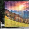 Ambesonne Cartoon Shower Curtain, Tale Castle Scenery in Floral Garden Girls Fantasy Picture, Cloth Fabric Bathroom Decor Set with Hooks, 69″ W x 70″ L, Pink Blue(Magenta Green)