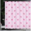 Ambesonne Cartoon Shower Curtain, Tale Castle Scenery in Floral Garden Girls Fantasy Picture, Cloth Fabric Bathroom Decor Set with Hooks, 69″ W x 70″ L, Pink Blue(Baby Pink)
