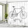 Ambesonne Cartoon Shower Curtain, Tale Castle Scenery in Floral Garden Girls Fantasy Picture, Cloth Fabric Bathroom Decor Set with Hooks, 69″ W x 70″ L, Pink Blue(Grey Charcoal)
