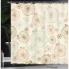 Ambesonne Cartoon Shower Curtain, Tale Castle Scenery in Floral Garden Girls Fantasy Picture, Cloth Fabric Bathroom Decor Set with Hooks, 69″ W x 70″ L, Pink Blue(Brown Cream)