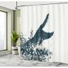 Ambesonne Cartoon Shower Curtain, Tale Castle Scenery in Floral Garden Girls Fantasy Picture, Cloth Fabric Bathroom Decor Set with Hooks, 69″ W x 70″ L, Pink Blue(Petrol Blue and Coconut)