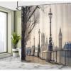 Ambesonne Cartoon Shower Curtain, Tale Castle Scenery in Floral Garden Girls Fantasy Picture, Cloth Fabric Bathroom Decor Set with Hooks, 69″ W x 70″ L, Pink Blue(Ivory Grey)