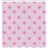 Ambesonne Cartoon Shower Curtain, Tale Castle Scenery in Floral Garden Girls Fantasy Picture, Cloth Fabric Bathroom Decor Set with Hooks, 69″ W x 70″ L, Pink Blue(Baby Pink)