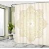 Ambesonne Cartoon Shower Curtain, Tale Castle Scenery in Floral Garden Girls Fantasy Picture, Cloth Fabric Bathroom Decor Set with Hooks, 69″ W x 70″ L, Pink Blue(Coconut Earth Yellow)