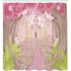 Ambesonne Cartoon Shower Curtain, Tale Castle Scenery in Floral Garden Girls Fantasy Picture, Cloth Fabric Bathroom Decor Set with Hooks, 69″ W x 70″ L, Pink Blue(Beige Green Pink)