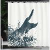 Ambesonne Cartoon Shower Curtain, Tale Castle Scenery in Floral Garden Girls Fantasy Picture, Cloth Fabric Bathroom Decor Set with Hooks, 69″ W x 70″ L, Pink Blue(Petrol Blue and Coconut)