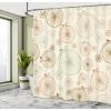 Ambesonne Cartoon Shower Curtain, Tale Castle Scenery in Floral Garden Girls Fantasy Picture, Cloth Fabric Bathroom Decor Set with Hooks, 69″ W x 70″ L, Pink Blue(Brown Cream)