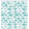Ambesonne Cartoon Shower Curtain, Tale Castle Scenery in Floral Garden Girls Fantasy Picture, Cloth Fabric Bathroom Decor Set with Hooks, 69″ W x 70″ L, Pink Blue(Seafoam Ivory)