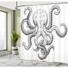 Ambesonne Cartoon Stall Shower Curtain, Happy Rubber Duck and Bubbles Pattern Theme Art, Fabric Bathroom Decor Set with Hooks, 36″ W x 72″ L, Yellow Aqua(Black Ecru)