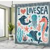 Ambesonne Cartoon Stall Shower Curtain, Happy Rubber Duck and Bubbles Pattern Theme Art, Fabric Bathroom Decor Set with Hooks, 36″ W x 72″ L, Yellow Aqua(Blue Coral Coconut)