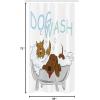 Ambesonne Cartoon Stall Shower Curtain, Happy Rubber Duck and Bubbles Pattern Theme Art, Fabric Bathroom Decor Set with Hooks, 36″ W x 72″ L, Yellow Aqua(Brown White)