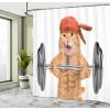 Ambesonne Cartoon Stall Shower Curtain, Happy Rubber Duck and Bubbles Pattern Theme Art, Fabric Bathroom Decor Set with Hooks, 36″ W x 72″ L, Yellow Aqua(Brown Grey)