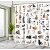Ambesonne Cartoon Stall Shower Curtain, Happy Rubber Duck and Bubbles Pattern Theme Art, Fabric Bathroom Decor Set with Hooks, 36″ W x 72″ L, Yellow Aqua(Marigold White)