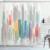 Ambesonne Cartoon Stall Shower Curtain, Happy Rubber Duck and Bubbles Pattern Theme Art, Fabric Bathroom Decor Set with Hooks, 36″ W x 72″ L, Yellow Aqua(Multicolor White Grey)