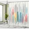 Ambesonne Cartoon Stall Shower Curtain, Happy Rubber Duck and Bubbles Pattern Theme Art, Fabric Bathroom Decor Set with Hooks, 36″ W x 72″ L, Yellow Aqua(Multicolor White Grey)