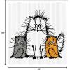 Ambesonne Cartoon Stall Shower Curtain, Happy Rubber Duck and Bubbles Pattern Theme Art, Fabric Bathroom Decor Set with Hooks, 36″ W x 72″ L, Yellow Aqua(Orange White Grey)