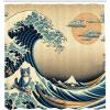 Ambesonne Cartoon Stall Shower Curtain, Happy Rubber Duck and Bubbles Pattern Theme Art, Fabric Bathroom Decor Set with Hooks, 36″ W x 72″ L, Yellow Aqua(Sand Brown Sea Blue)