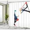 Ambesonne Cartoon Stall Shower Curtain, Happy Rubber Duck and Bubbles Pattern Theme Art, Fabric Bathroom Decor Set with Hooks, 36″ W x 72″ L, Yellow Aqua(Turquoise Orange)
