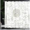 Ambesonne Cartoon Stall Shower Curtain, Happy Rubber Duck and Bubbles Pattern Theme Art, Fabric Bathroom Decor Set with Hooks, 36″ W x 72″ L, Yellow Aqua(White Umber)