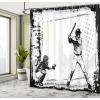 Ambesonne Cartoon Stall Shower Curtain, Happy Rubber Duck and Bubbles Pattern Theme Art, Fabric Bathroom Decor Set with Hooks, 36″ W x 72″ L, Yellow Aqua(White Black)