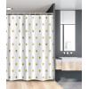 Ambesonne Cartoon Stall Shower Curtain, Happy Rubber Duck and Bubbles Pattern Theme Art, Fabric Bathroom Decor Set with Hooks, 36″ W x 72″ L, Yellow Aqua(Yellow White)