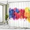 Ambesonne Cartoon Stall Shower Curtain, Happy Rubber Duck and Bubbles Pattern Theme Art, Fabric Bathroom Decor Set with Hooks, 36″ W x 72″ L, Yellow Aqua(Yellow Blue)
