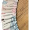 Ambesonne Ice Cream Fitted Round Tablecloth, Delicate Pattern of Colorful Design Dots and Hearts on Plain Back Cartoon, All Around Elastic Fabric Table Cover, 40″- 44″ Diameter, Pink Blue Apricot(Blush Beige Slate Blue)