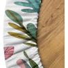 Ambesonne Ice Cream Fitted Round Tablecloth, Delicate Pattern of Colorful Design Dots and Hearts on Plain Back Cartoon, All Around Elastic Fabric Table Cover, 40″- 44″ Diameter, Pink Blue Apricot(Blush White Olive Green)