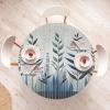 Ambesonne Ice Cream Fitted Round Tablecloth, Delicate Pattern of Colorful Design Dots and Hearts on Plain Back Cartoon, All Around Elastic Fabric Table Cover, 40″- 44″ Diameter, Pink Blue Apricot(Grey Teal Slate Blue)