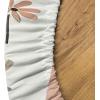 Ambesonne Ice Cream Fitted Round Tablecloth, Delicate Pattern of Colorful Design Dots and Hearts on Plain Back Cartoon, All Around Elastic Fabric Table Cover, 40″- 44″ Diameter, Pink Blue Apricot(Eggshell Green Rose)