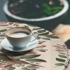 Ambesonne Ice Cream Fitted Round Tablecloth, Delicate Pattern of Colorful Design Dots and Hearts on Plain Back Cartoon, All Around Elastic Fabric Table Cover, 40″- 44″ Diameter, Pink Blue Apricot(Laurel Green Rose Beige)