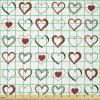Ambesonne Love Fabric by The Yard, Hand Drawn Style Doodle Hearts Valentines Day Romance Hipster Modern Pattern, Stretch Knit Fabric for Clothing Sewing and Arts Crafts, 1 Yard, Ruby Black White(Ruby Black White)