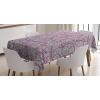 Ambesonne Love Tablecloth, Pattern of Hearts and Romantic Wedding Theme Celebration Valentines, Rectangular Table Cover for Dining Room Kitchen Decor, 60″ X 84″, Pink White(Turquoise Purple)