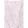 Ambesonne Love Tablecloth, Pattern of Hearts and Romantic Wedding Theme Celebration Valentines, Rectangular Table Cover for Dining Room Kitchen Decor, 60″ X 84″, Pink White(Pink White)