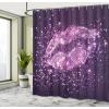 Ambesonne Manly Shower Curtain, Cartoon Hot-Rod Truck Antique Old Model Automobile Transport Nostalgia Illustration, Cloth Fabric Bathroom Decor Set with Hooks, 69″ W x 70″ L, Orange Black(Purple White)