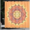 Ambesonne Manly Shower Curtain, Cartoon Hot-Rod Truck Antique Old Model Automobile Transport Nostalgia Illustration, Cloth Fabric Bathroom Decor Set with Hooks, 69″ W x 70″ L, Orange Black(Orange Yellow)