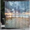 Ambesonne Manly Shower Curtain, Cartoon Hot-Rod Truck Antique Old Model Automobile Transport Nostalgia Illustration, Cloth Fabric Bathroom Decor Set with Hooks, 69″ W x 70″ L, Orange Black(Bluegrey Beige Brown)